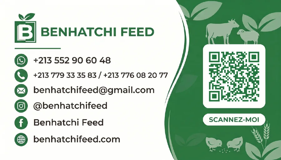 Benhatchi Feed business card, back