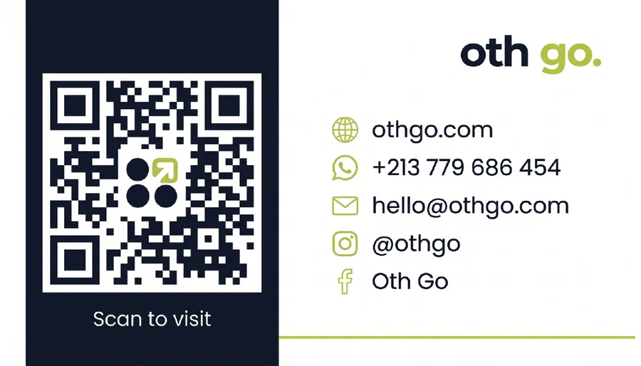 OTH GO business card, back